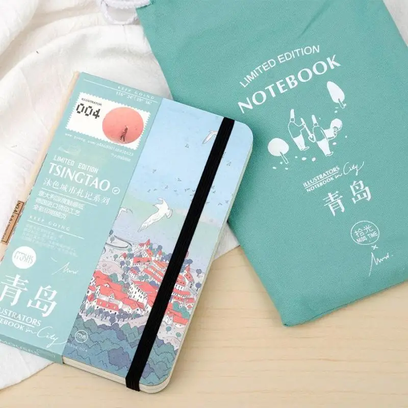 Блокнот в твердой обложке для путешествий с завязками милый свежий Ежедневник