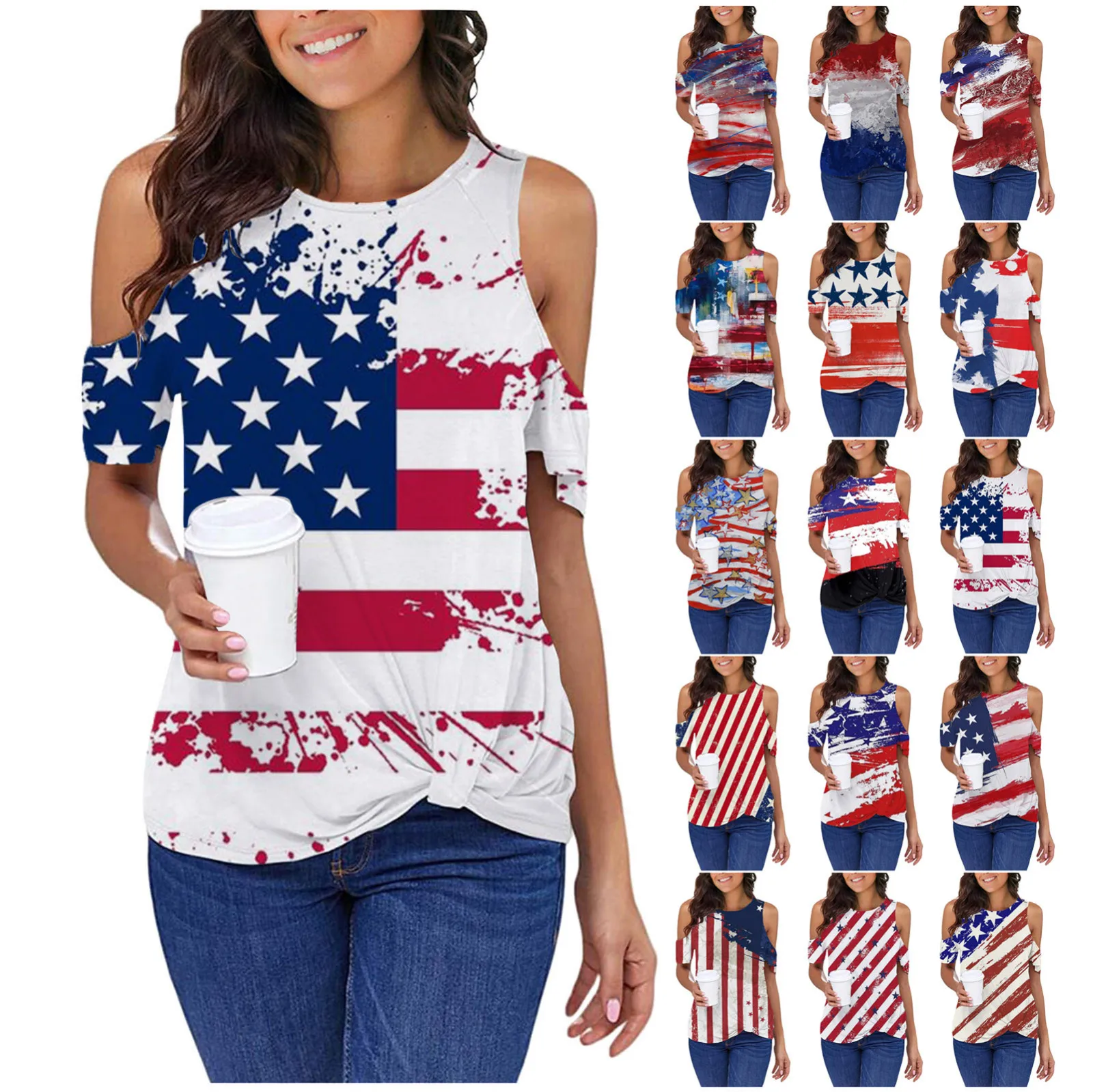 

Женская Футболка с коротким рукавом, в полоску