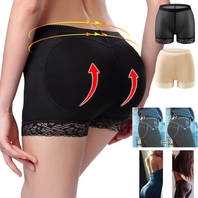 

Women Body Shaper Padded Butt Lifter Panty Butt Hip Enhancer Fake Hip Shapwear Briefs Push Up Panties Plus Size Booty Shorts