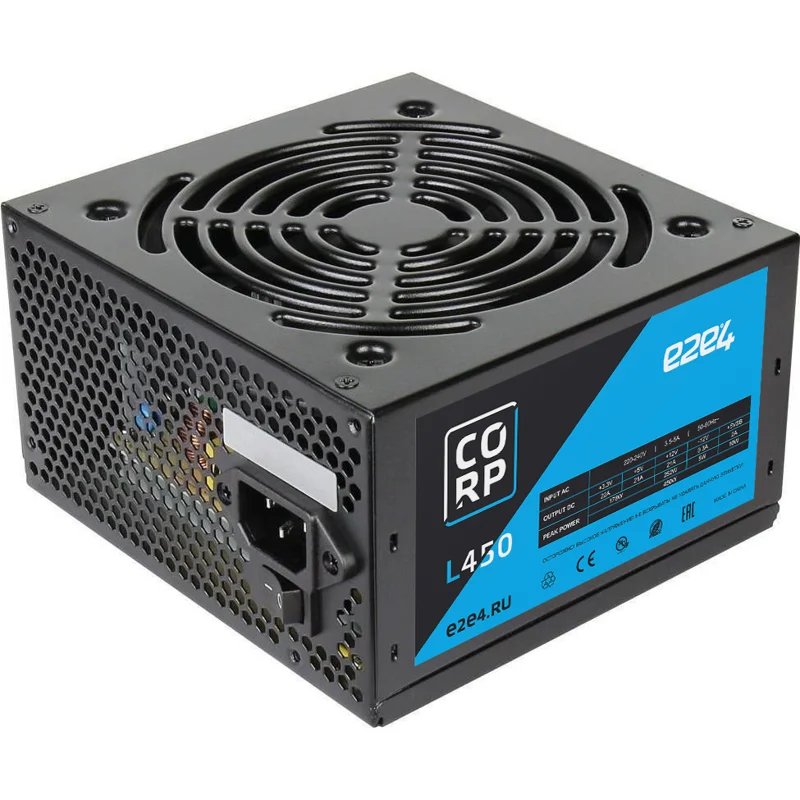 Блок питания 450W ATX e2e4 CORP 120mm (L450)|Блоки для компьютеров| |