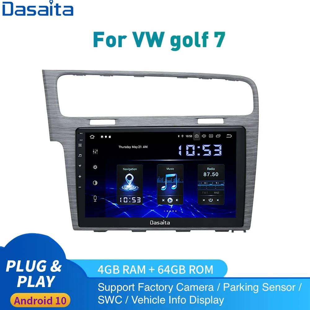 Android 10 0 автомобиль радио для VW Golf 7 мультимедиа 2013 2014 до 2017 Golf7 стерео авто аудио