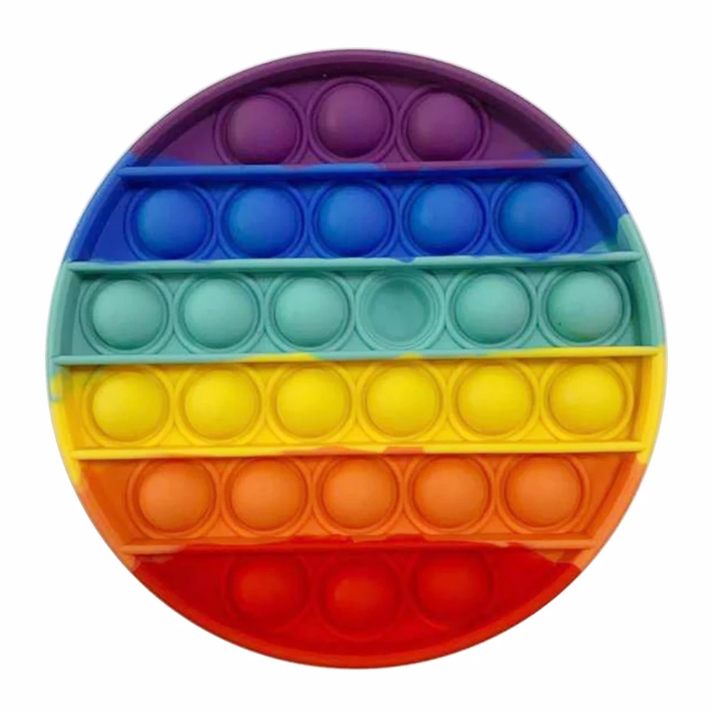 

Ice Cream Push Bubble Toy Rainbow Color Cute Animal Style Push Bubble Sensory Toys Keychain Fidget Stress Reliever Toy