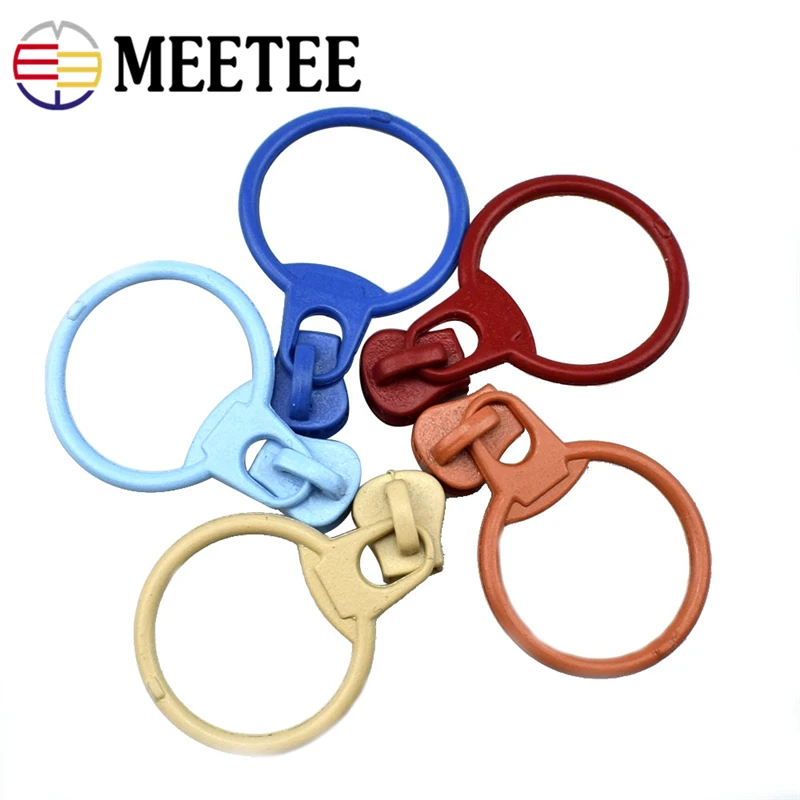 10 шт. Meetee 3# слайдер на молнии с круглым кольцом Съемник кулон для смолы молния DIY сумки кошелек одежда шитье ремесло ремонтные наборы портной