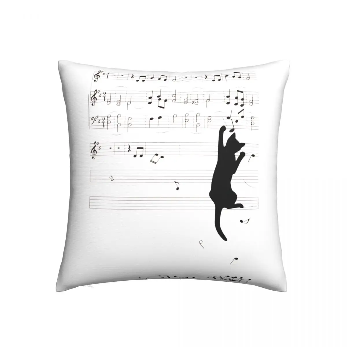 

Music Notes Pillow Case Mischief Luxury Polyester Pillowcase Travel Zipper Summer Cover