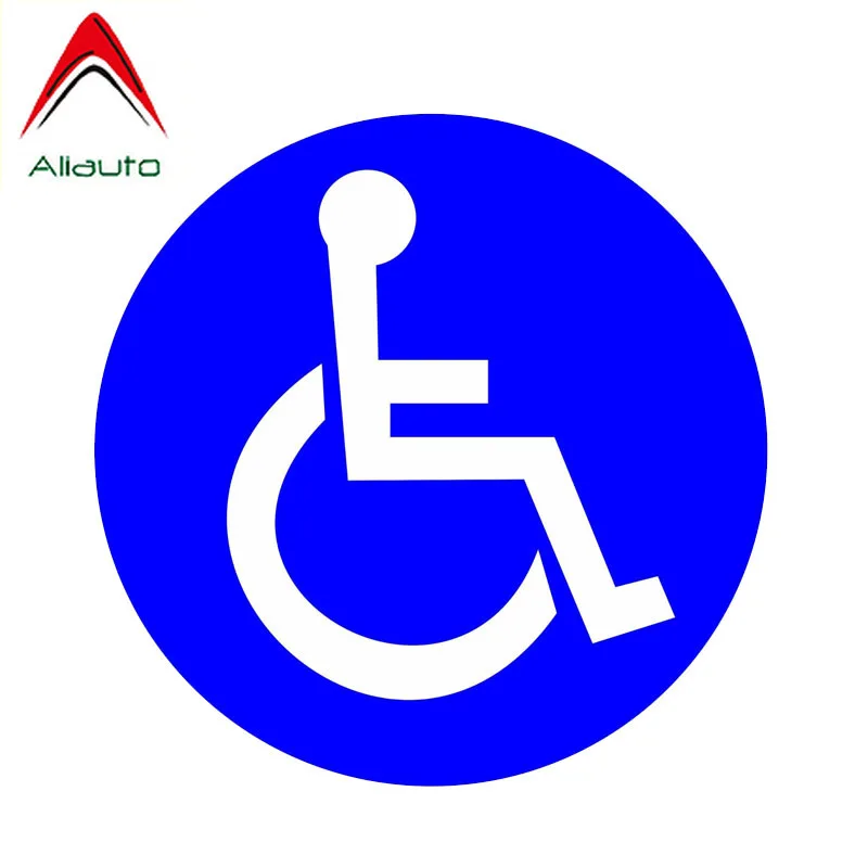 

Модная Автомобильная наклейка Aliauto, инвалидная коляска с ограниченными возможностями, круглая Водонепроницаемая Светоотражающая креативная декоративная наклейка из ПВХ, 13 см * 13 см