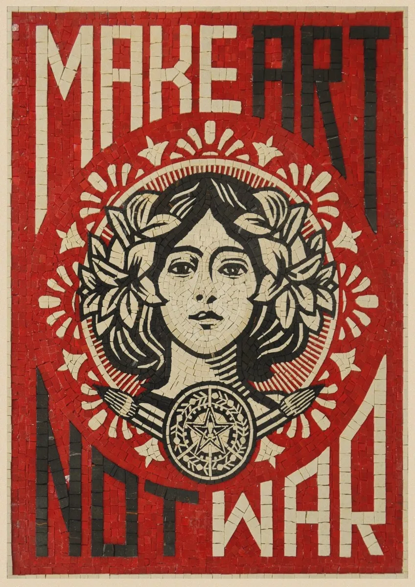 

Make Art Not War Poster Vintage Style Posters Home Wall Art Decor Hd Prints Modular Pictures Bedroom Decoration Canvas Painting