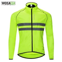 wosawe reflective wind jacket jaqueta corta vento breathable bike bicycle cycling mtb long sleeve windcoat windproof jacket