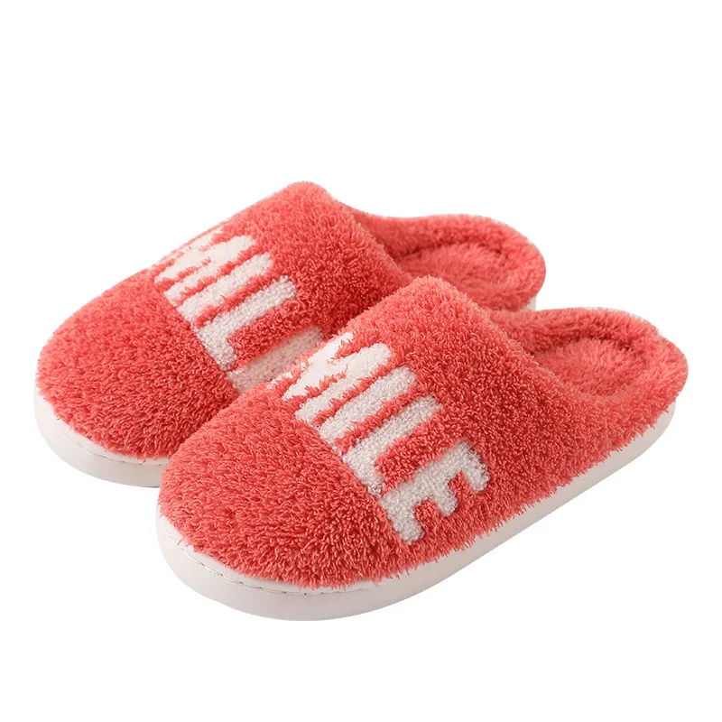 

Women Slippers Winter Men Flip Flops Candy Color Plush Bedroom Couple Indoor Non-Slip Shoes Home Floor Slides Flat Casual Silent