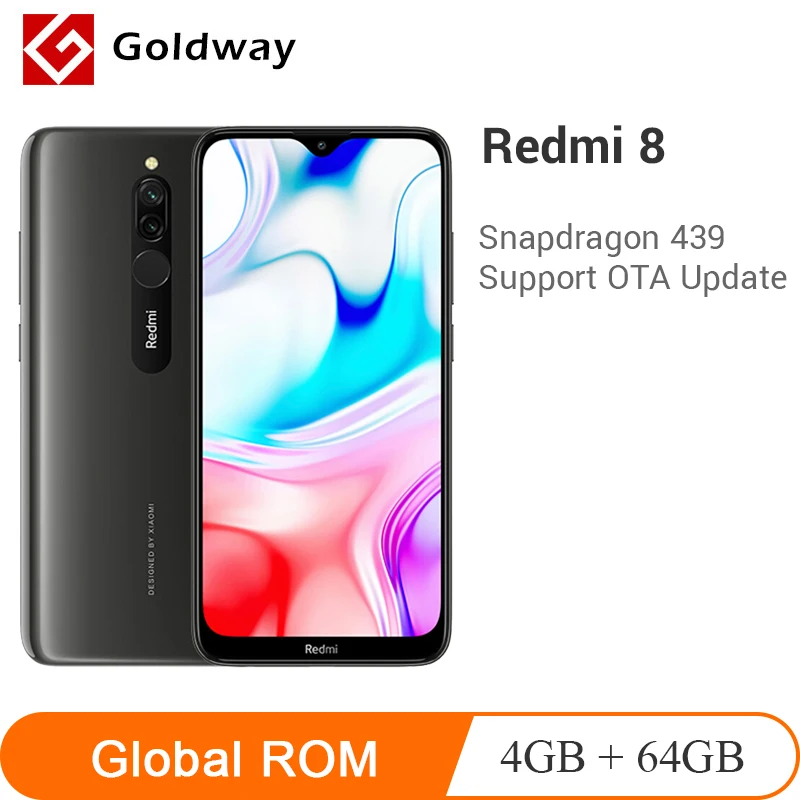 В наличии Смартфон Xiaomi Redmi 8 с восьмиядерным процессором Snapdragon 439 ОЗУ 4 Гб ПЗУ 64 ГБ 12
