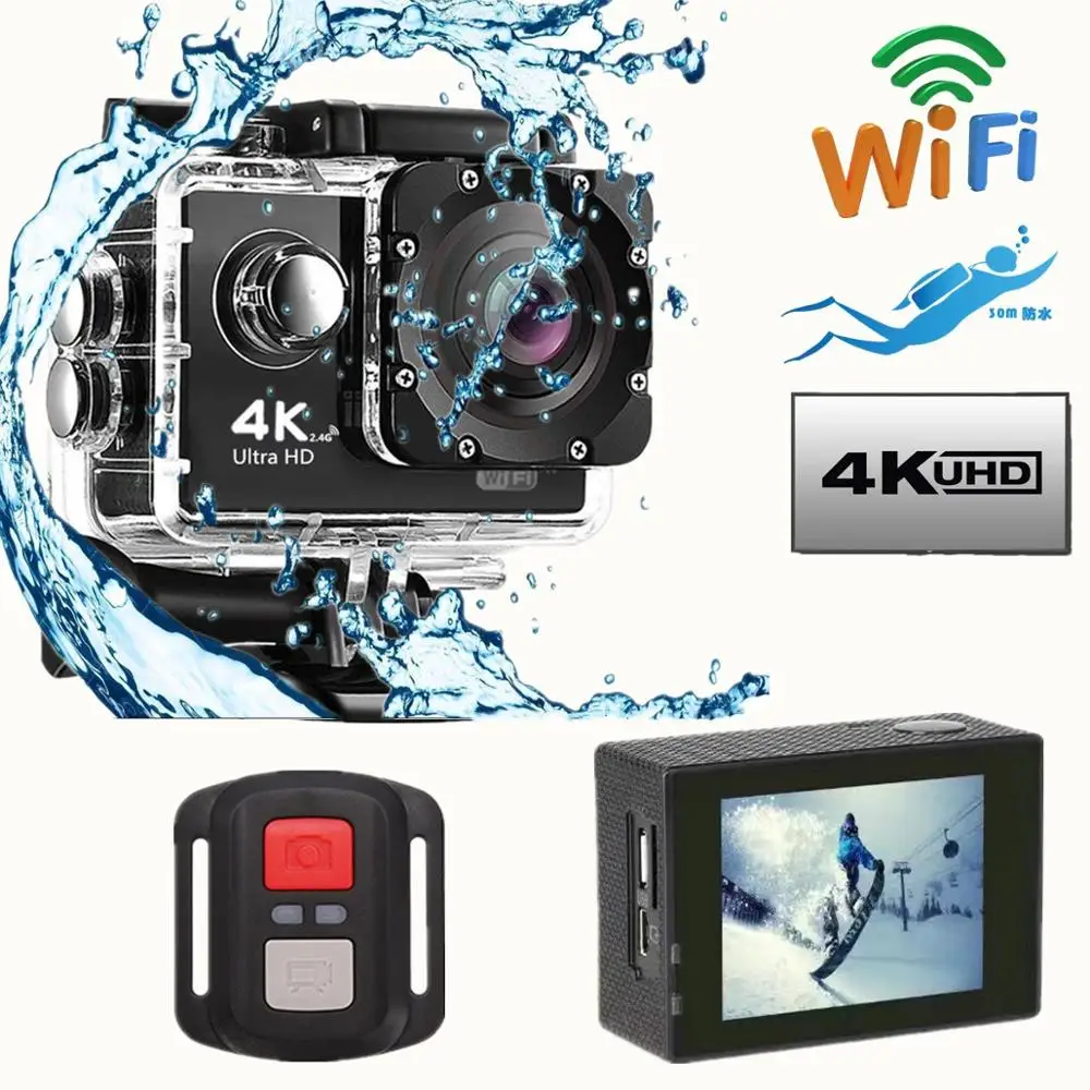 

Спортивная экшн-камера с Wi-Fi, Ultra HD, 1080P, 4K