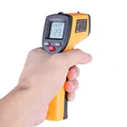 Бесплатная доставка GM320 Бесконтактный цифровой термометр ЛОБНЫЙ Желтый инструмент подходит для домашнего и заводского использования пирометр ИК лазер