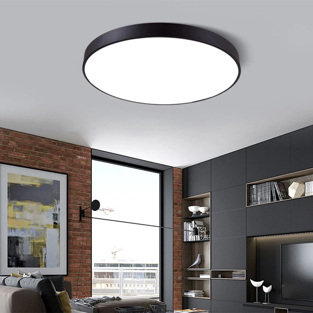 Светодиодный акриловый потолочный светильник Круглый 220 В перем. Тока 5 см