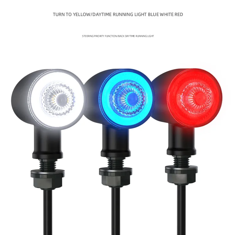 Универсальные Светодиодные поворотники в стиле ретро для мотоцикла 12 В мигающий