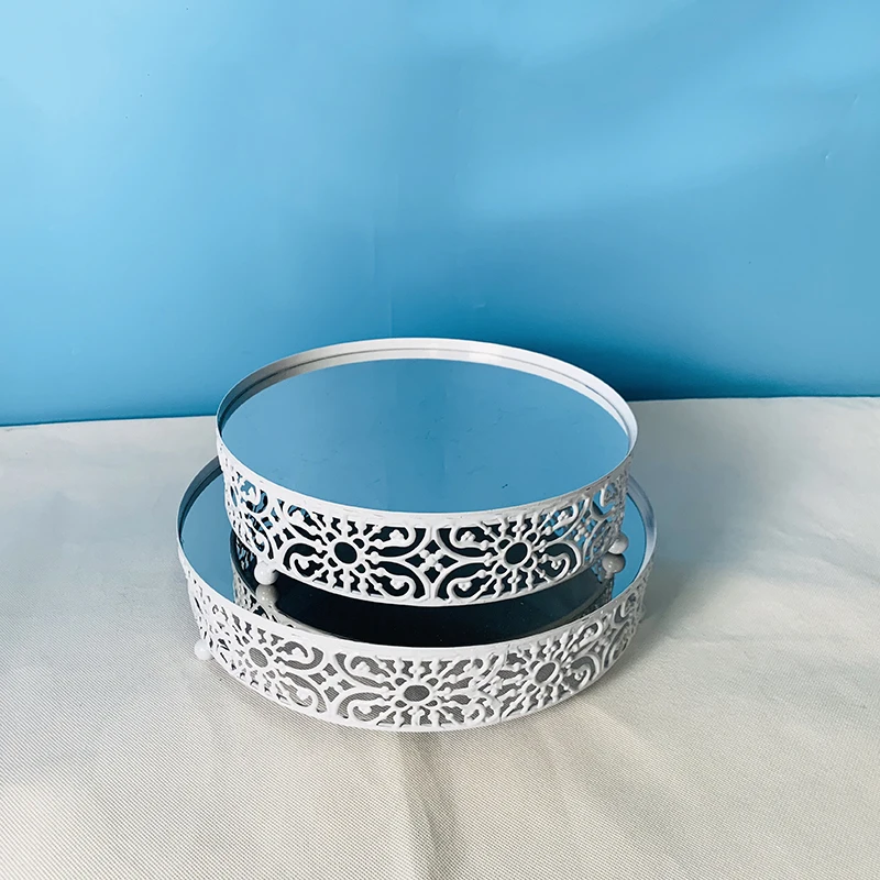 2pcs white 1-18 шт Торт Стенд набор круглый металлический торт подставки ДЕСЕРТ ДИСПЛЕЙ кекс подставки, белый - Цвет: 2pcs white