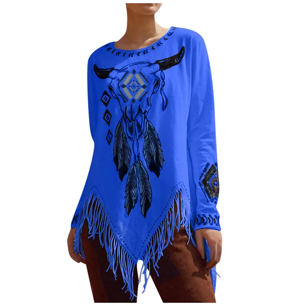 Женская Повседневная футболка с длинным рукавом повседневная Сетчатая принтом