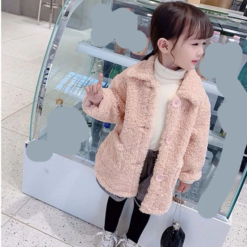 Куртка для девочек плотная Теплая Флисовая детская одежда зимняя куртка