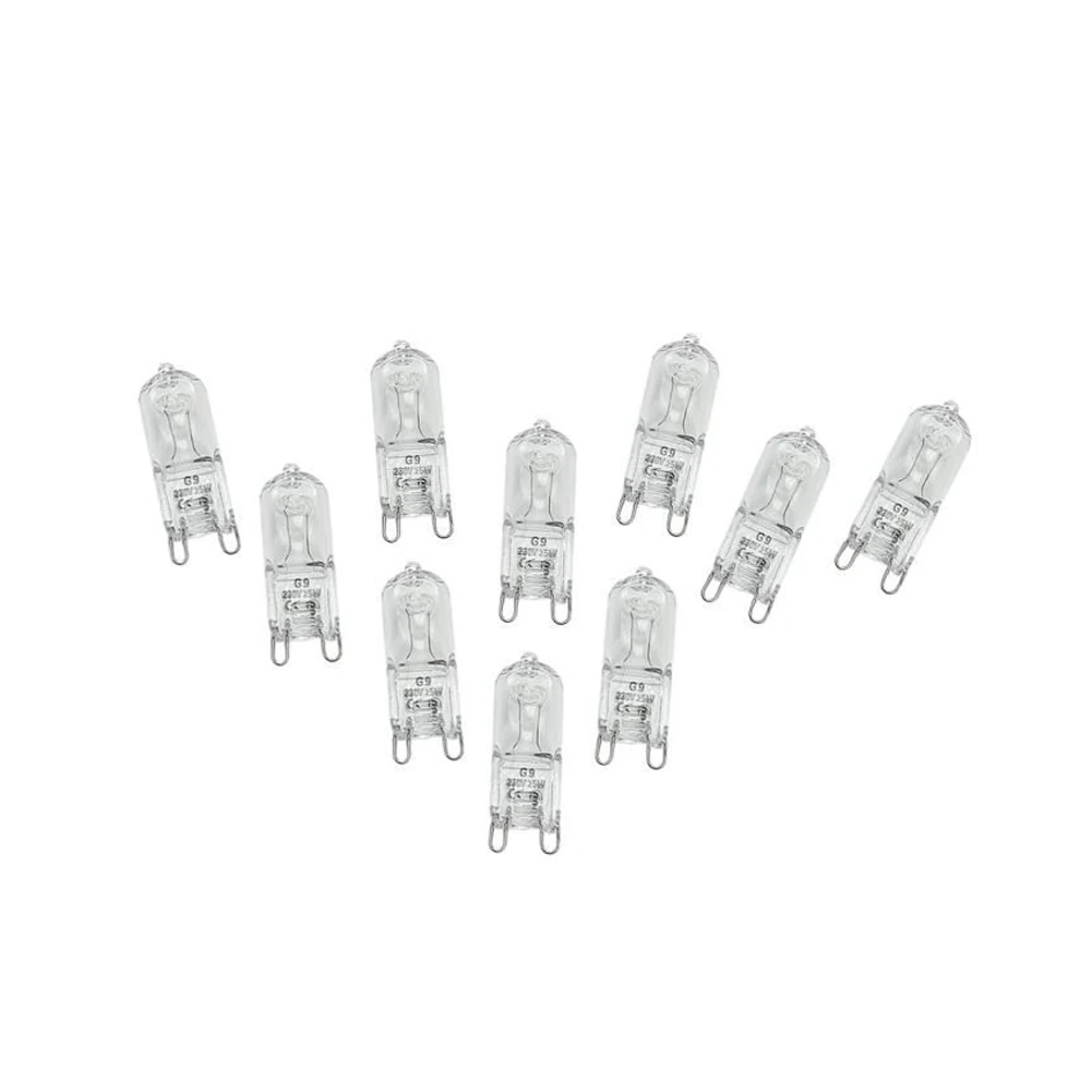 

10pcs Halogen Light Bulb 25W 10Pcs G9 JC Type Lamp 12V Replace Warm White Light LED Lamps Lighting Warm White for Home kitchen