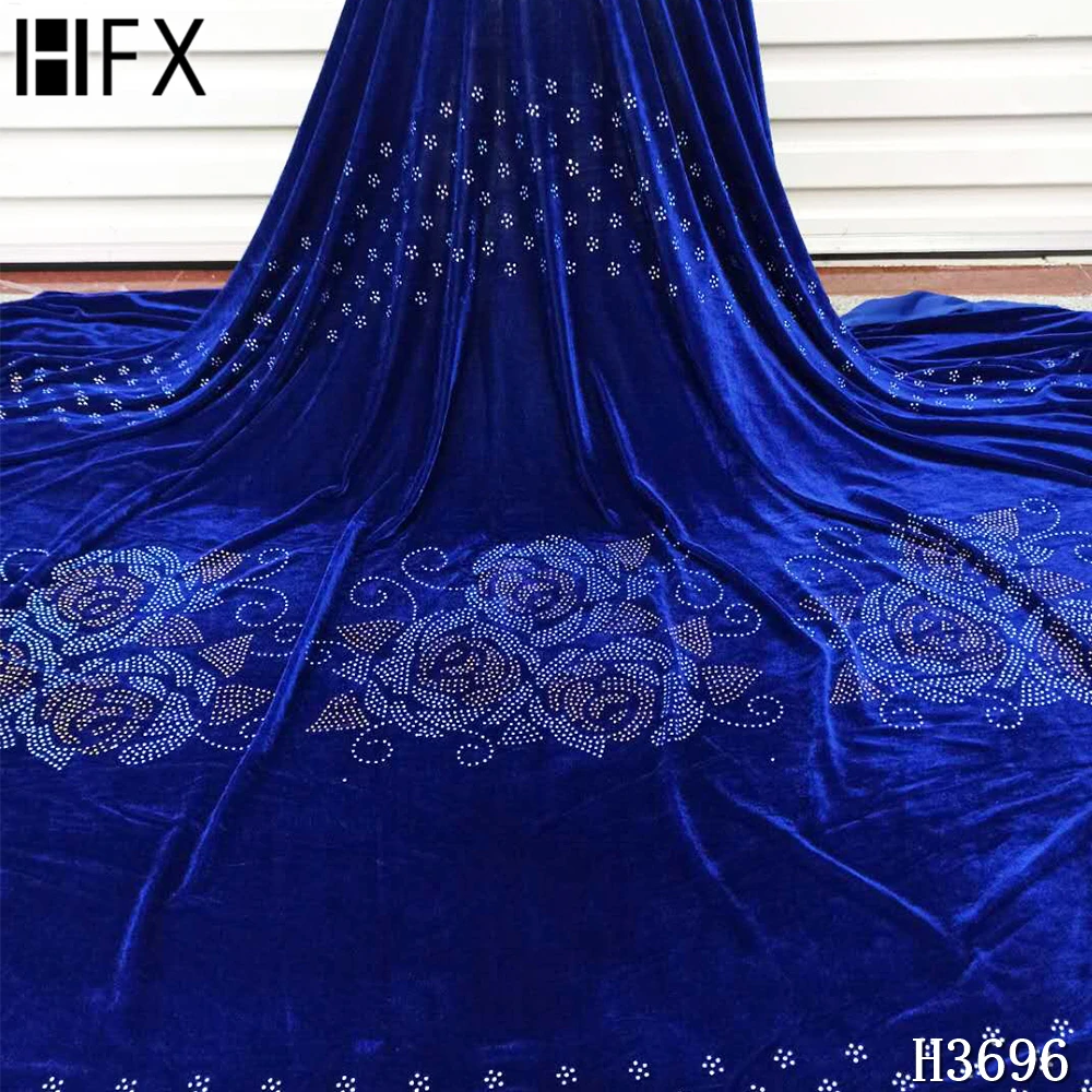 HFX французская кружевная ткань роскошная Вельветовая с вышивкой камнями