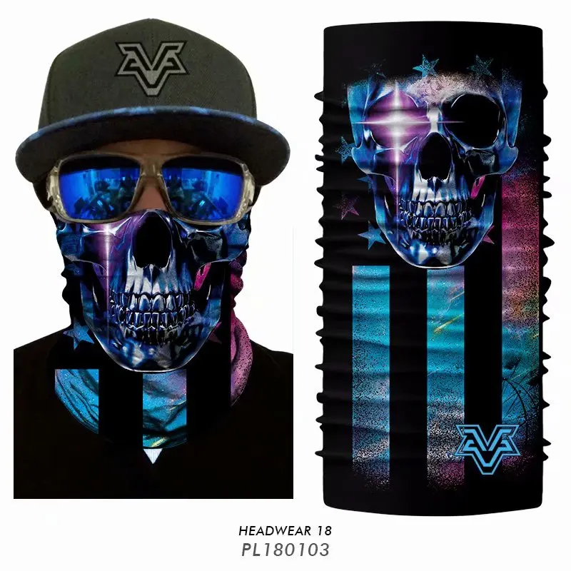 Mascarillas Скелет Череп шеи теплее гаитер террорбле маска бесшовные магия Велоспорт