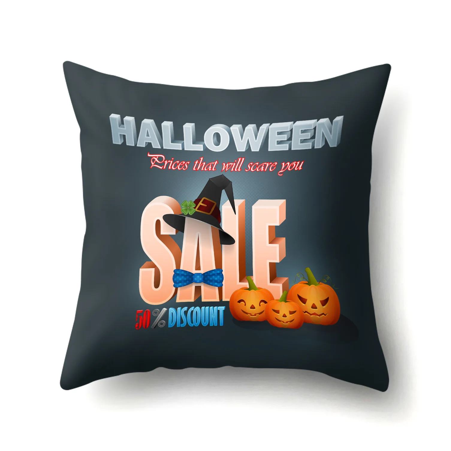 Хэллоуин персиковый кашемировый Наволочка на подушку размером 45*45 см Творческий