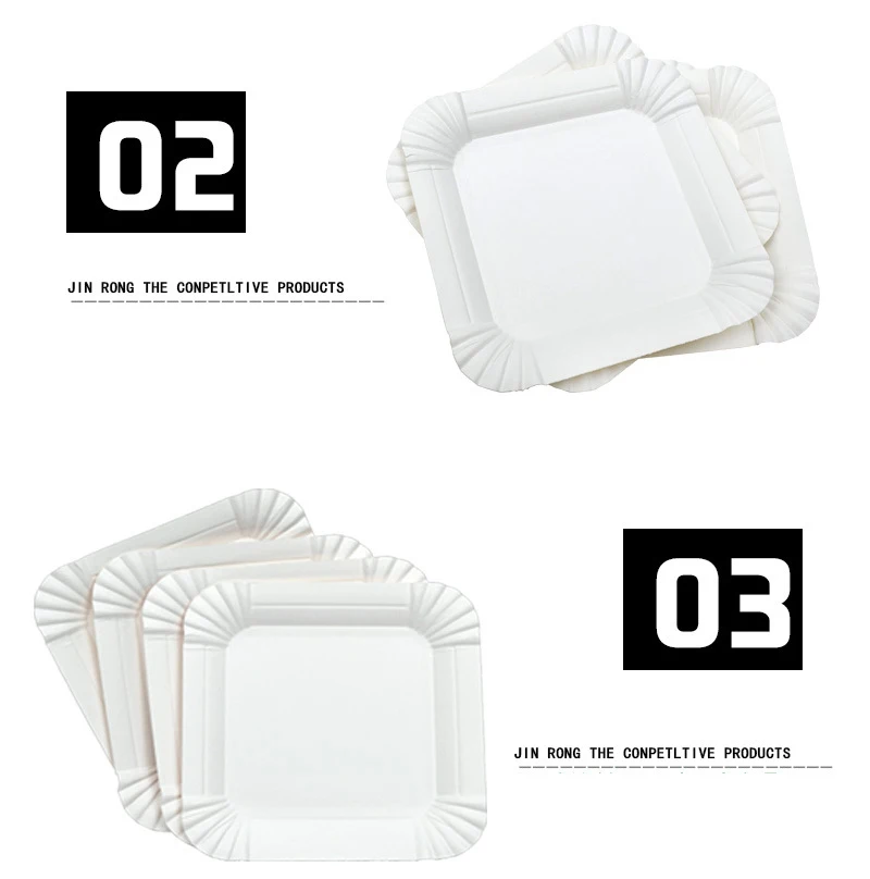 100 шт./лот одноразовая бумажная тарелка перегородка для торта Защита окружающей