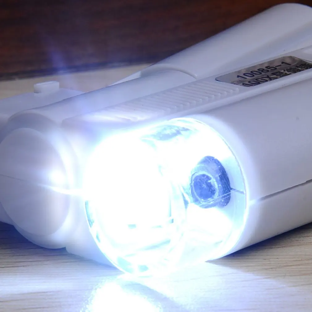 Бинокулярный микроскоп (со шкалой) светодиодный увеличительный прибор с большим