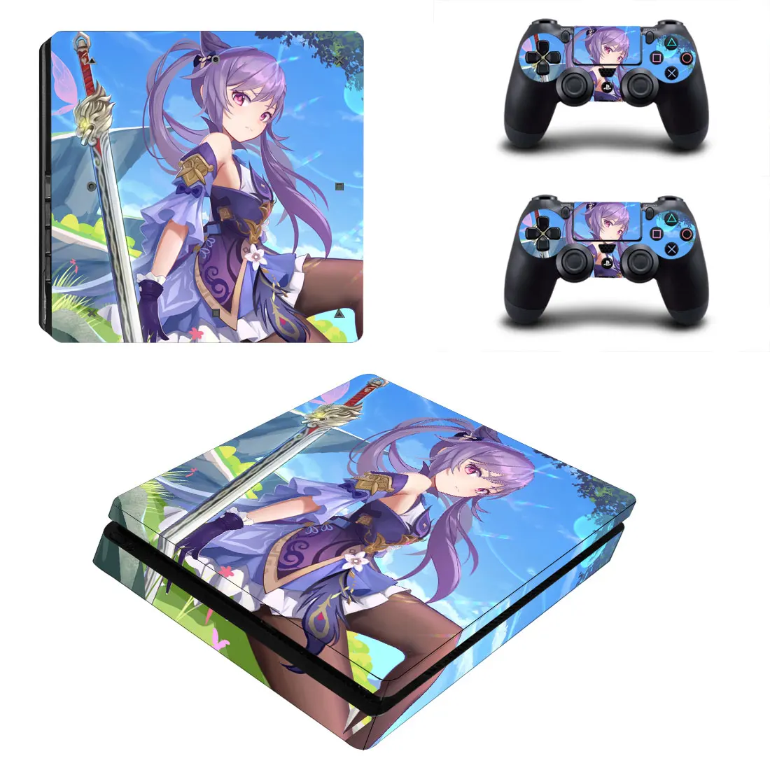 

Genshin Impact PS4 Slim Skin Sticker For Sony PlayStation 4 Console and Controllers PS4 Slim Skins Sticker Decal Vinyl