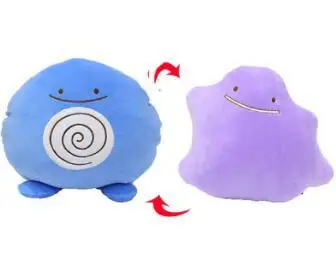 Poliwag 25cmplush Snorlax Metamon Ditto Бульбазавр, чармандер Squirtle Lapras Magikarp Dragonite Милая Двусторонняя Подушка Рождественский подарок - Цвет: Poliwag