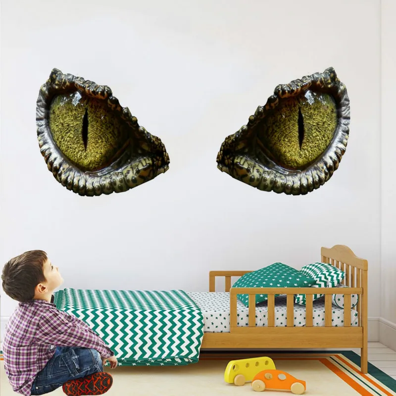 

3D Simulation Dinosaur Eyes Wall Stickers Bedroom Children's Room Environmental Protection Wall Stickers Home Decoration Sticker