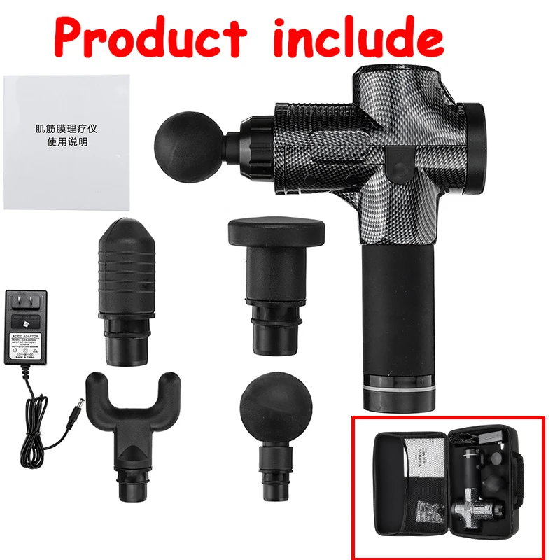 Мышечный массажный пистолет Deep 3/20 Gears 12 V/24 V Botton/светодиодный массажный пистолет тканевая Массажная Терапия пистолет для тела мышечные расслабляющие боли