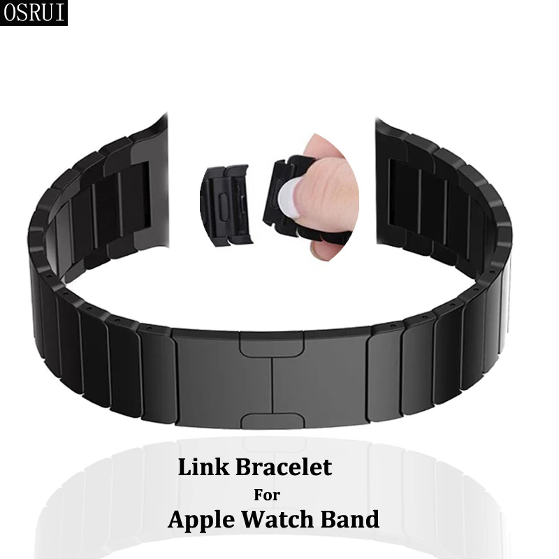 Ремешок для часов Apple Watch 42 мм 38 ремешок из нержавеющей стали correa iwatch 4 44 40 3 2 316L