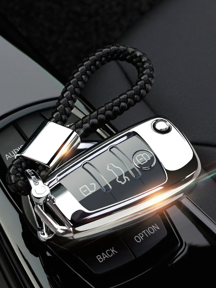 

For Audi A3 Q3 A6LA1 S3 Q7 High-end TPU soft rubber Car key case car key chain car key bag