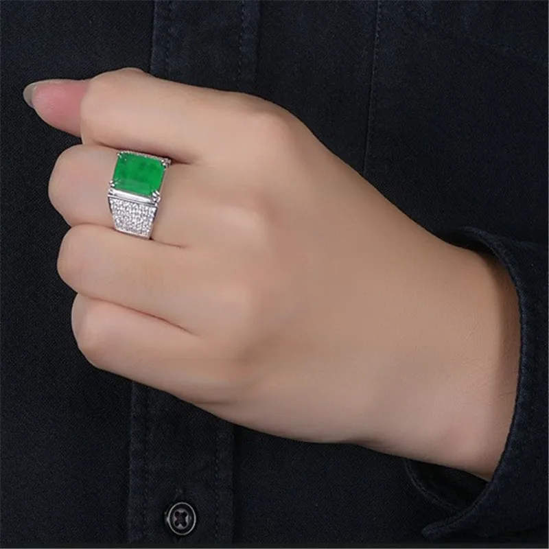 Модное мужское Открытое кольцо квадратного типа подарки ювелирные изделия в