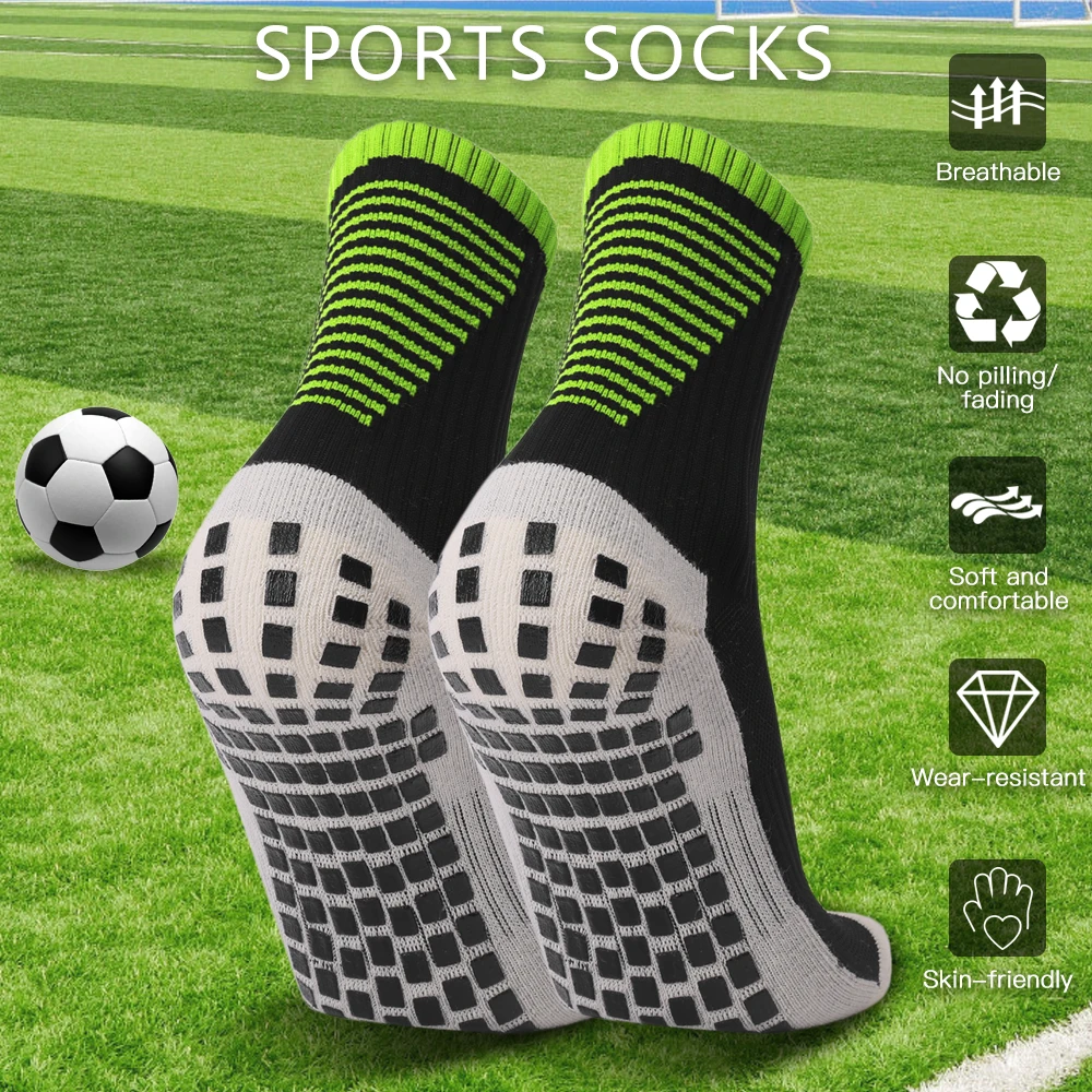 1 пара Нескользящие футбольные носки командные спортивные для занятий на