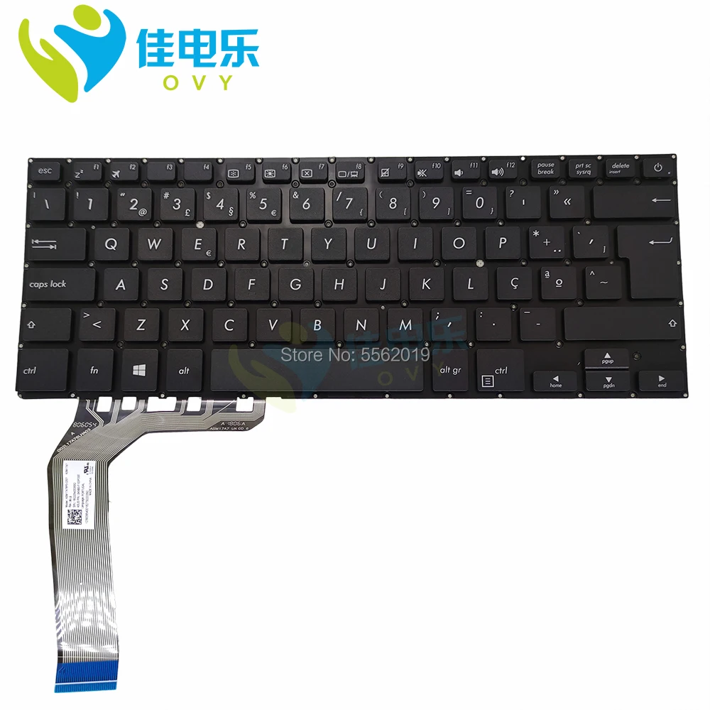 

OVY PO Замена клавиатуры для ноутбука ASUS X407 X407MA X407UA X407UF X407UB X407UBR португальский черная клавиатура для ноутбуков 0KNB0 F103PO00