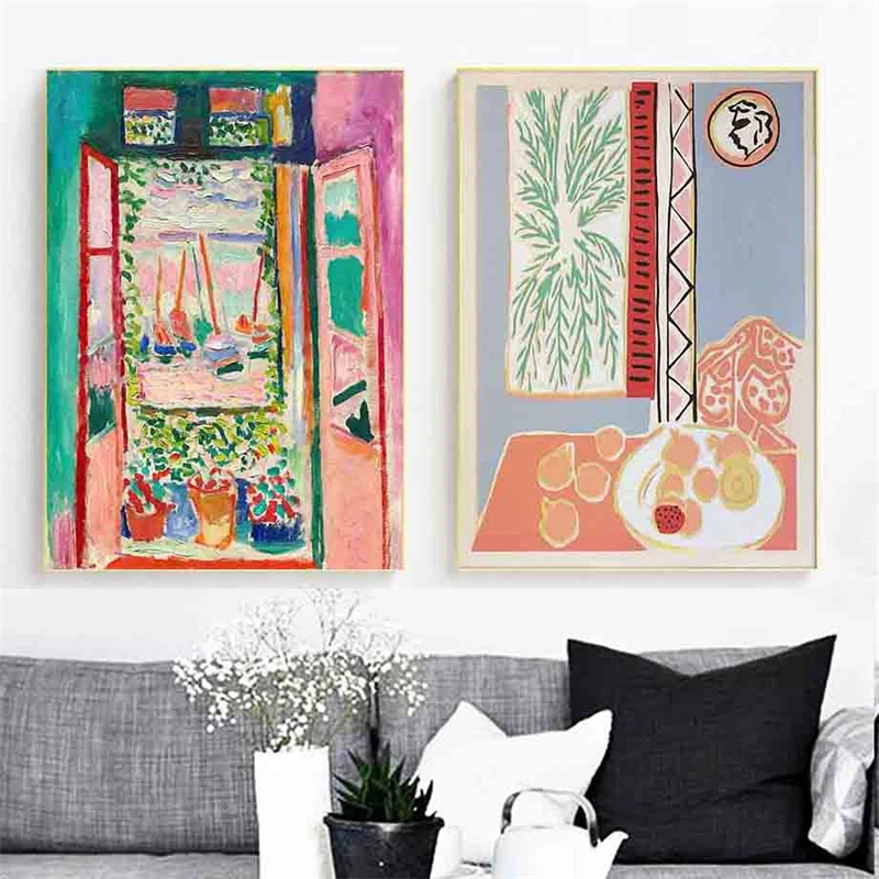 

Abstract Landscape Canvas Paintings Henri Matisse Retro Posters and Vintage Prints Wall Art Pictures for Living Home Room Decor
