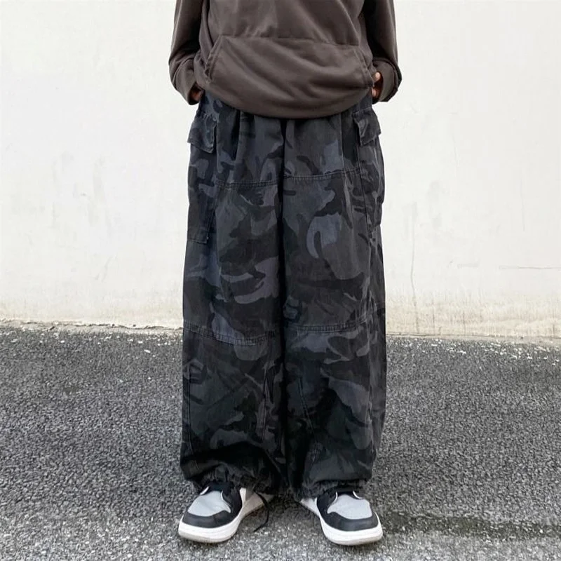 Брюки-карго HOUZHOU женские камуфляжные винтажные мешковатые брюки в стиле