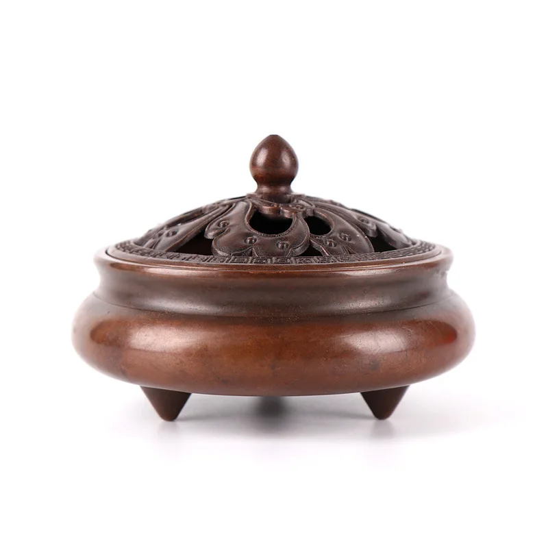 

MOZART Pure Copper Incense Burner Decoration Sandalwood Tea Room Tea Ceremony For Buddha Dish Aromatherapy Furnace Sandalwood