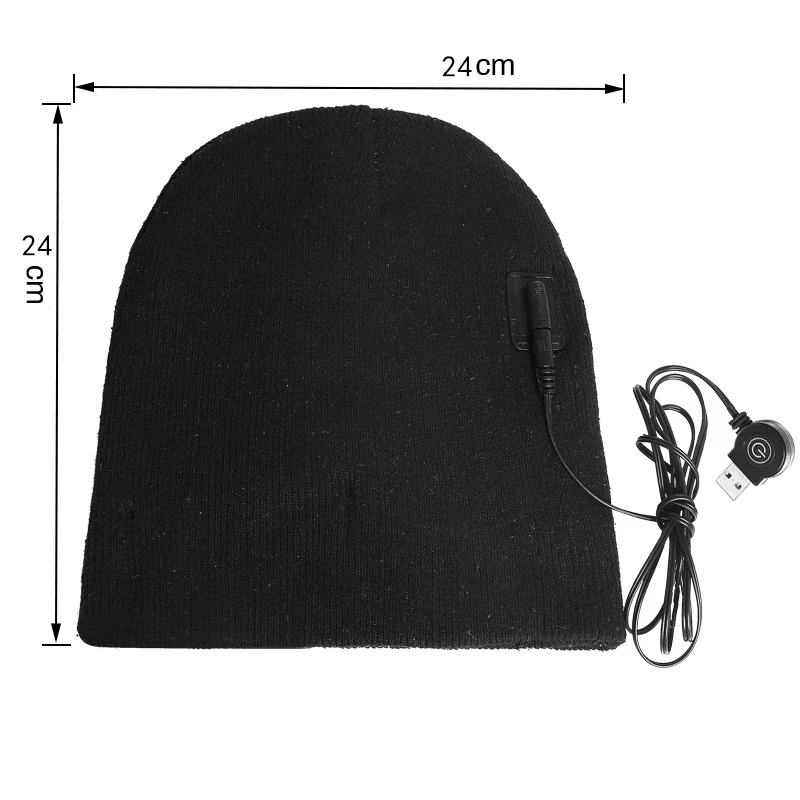 Winter Electric Heated Hats Men Women USB Heating Caps Outdoor Sport Heat Hat Cycling Hiking Windproof Ski Cap Warm Cap images - 6