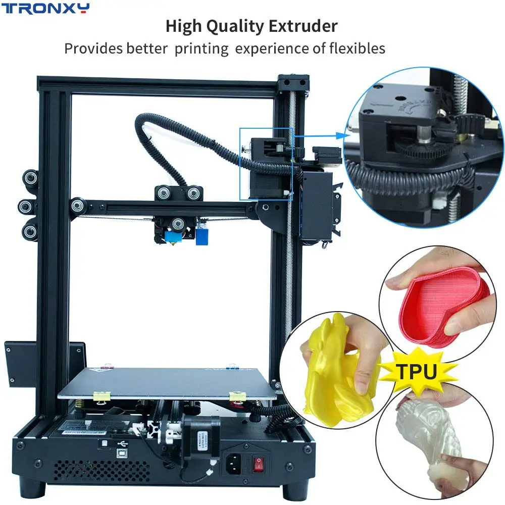 3D принтер Tronxy XY 2 Pro с функцией возобновления печати быстрая сборка Наборы сделай