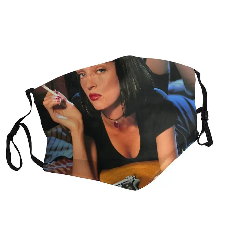 

Pulp Fiction Mia Wallace Mask Washable Adult Quentin Tarantino Movie Face Mask Anti Haze Dust Protection Cover Respirator Muffle