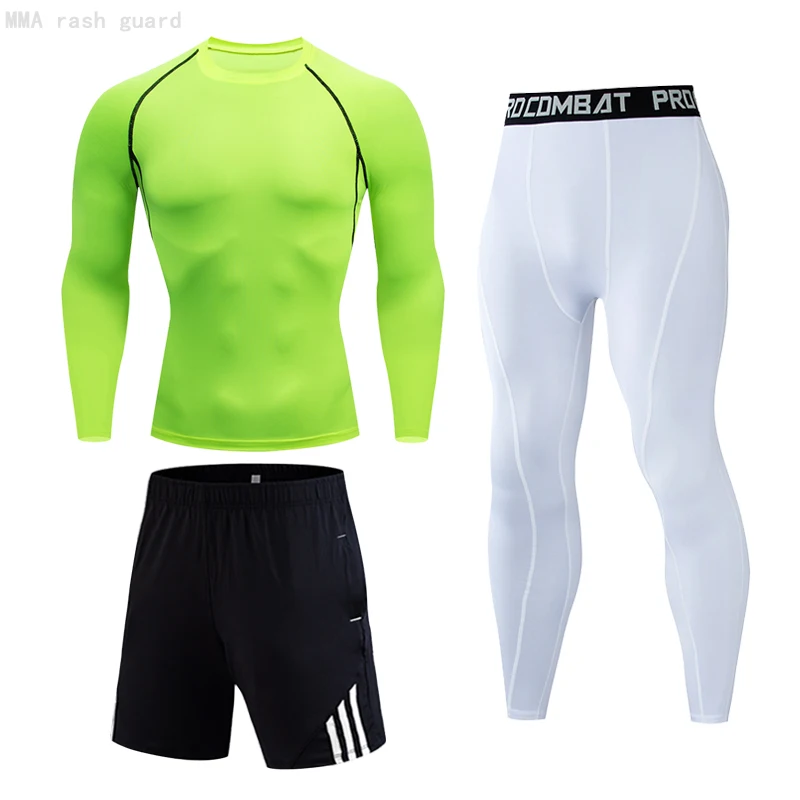 Брендовый мужской спортивный костюм 2021 однотонные влагоотводящие