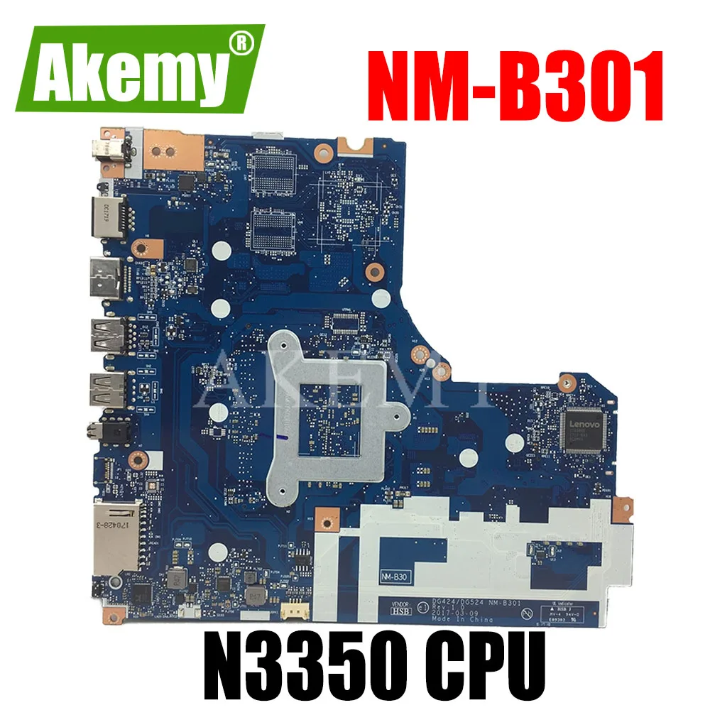 NM-B301 материнская плата для ноутбука For Lenovo Ideapad 320-15IAP DDR3L 5B20P20644 N3350 cpu 100%