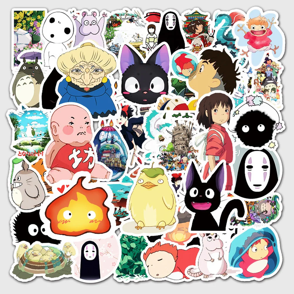 10/50 шт. Стикеры с японским аниме s Ghibli Хаяо Миядзаки Тоторо Унесенные призраками