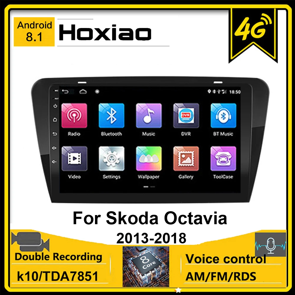 Автомагнитола 2 Din с GPS для Skoda Octavia A7 2013-2018 2014 2016 2015 2017 8 1 Авторадио мультимедийный