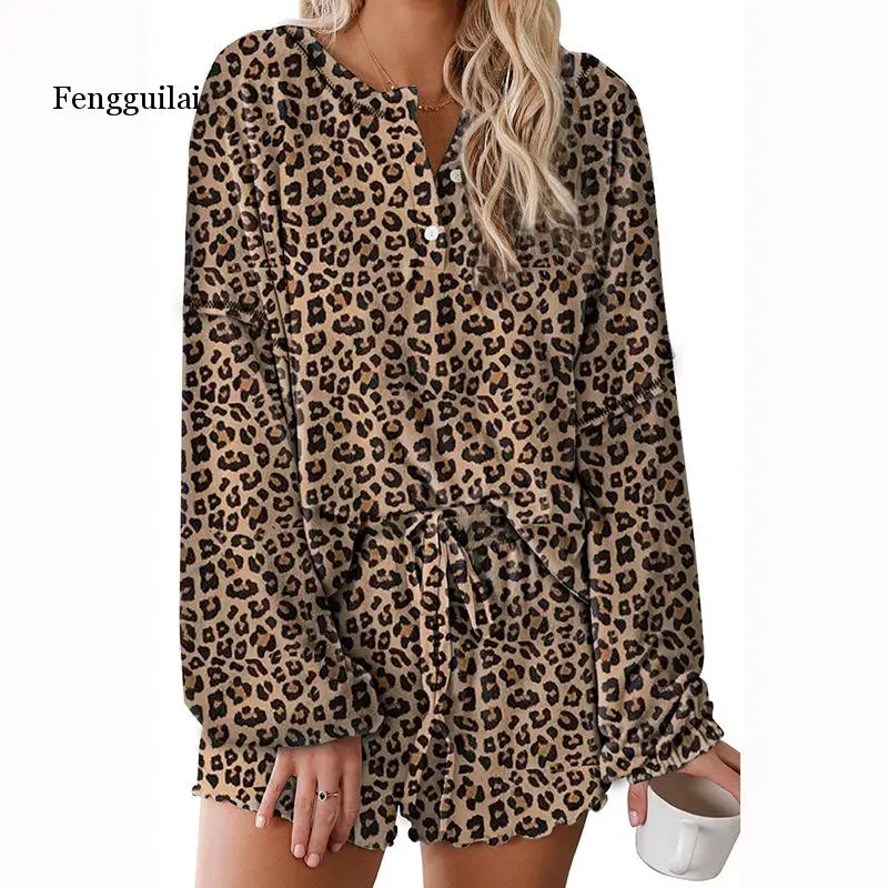 

Fengguilai Tie-dyed pyjamas for women summer new style comfortable breathable long sleeve ear-edge home service two-piece