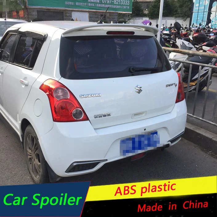 Спойлер для Suzuki Swift Sport ABS Материал заднее крыло автомобиля праймер спойлер 2008 2015