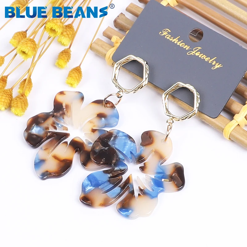 Серьги в стиле бохо женские висячие украшения для ушей форме цветка бабочки