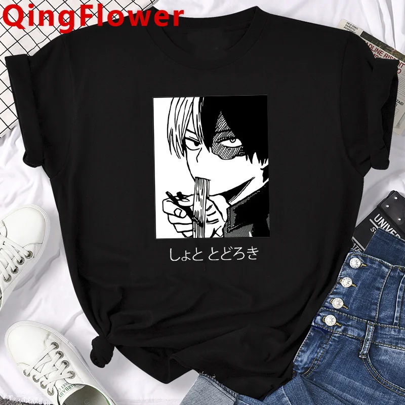 

Anime My Hero Academia Todoroki Bakugou Boku No Hero Academia clothes male plus size grunge print tumblr t-shirt ulzzang tumblr