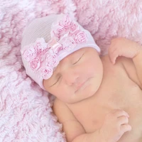 pink blue baby infant beanie cap hospital hat flower baby take home hat perfect newborn gift baby hat sw121